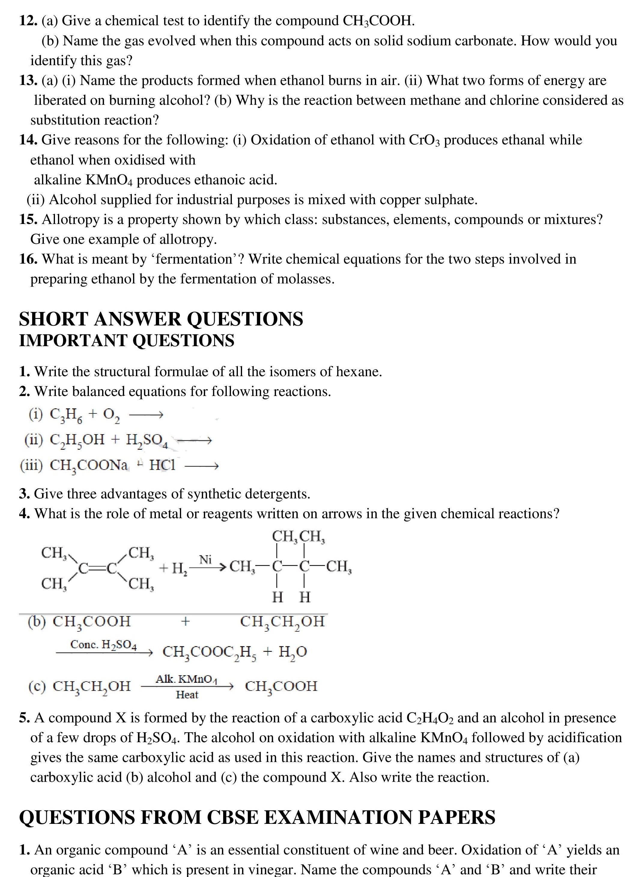 Carbon and its Compounds