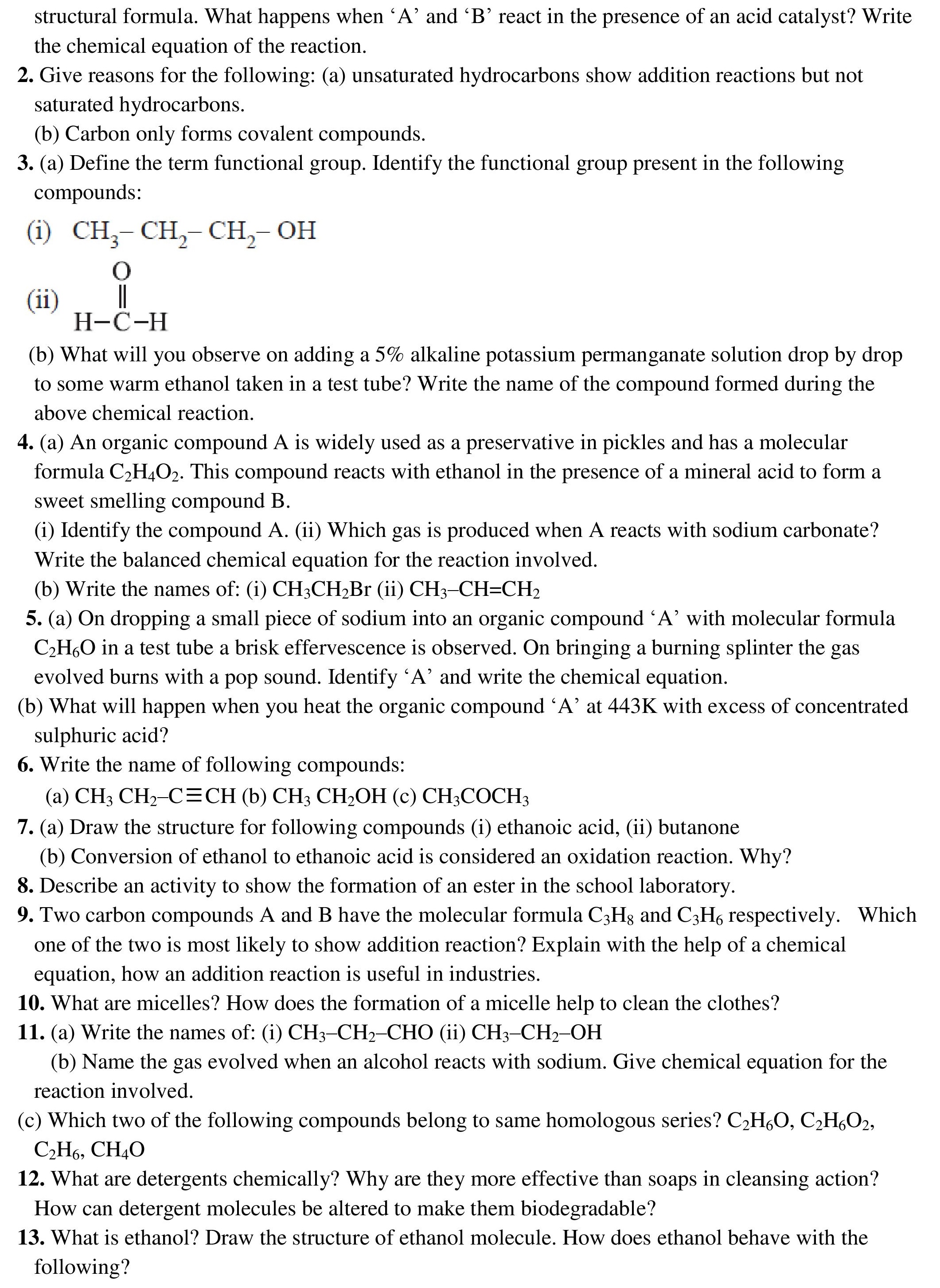 Carbon and its Compounds