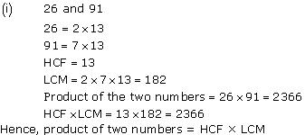 NCERT Solutions Class 10 Maths Chapter 1 - Real Numbers Exercise Ex 1.2 - Solution 2 - Example 1 - HCF and LCM