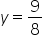 y equals 9 over 8