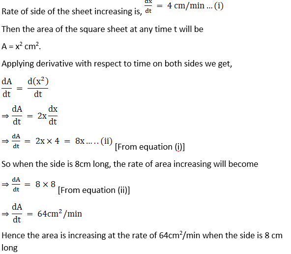 RD Sharma Solutions for Class 12 Maths Chapter 13 Derivative as a Rate Measurer Image 7