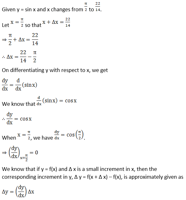 RD Sharma Solutions for Class 12 Maths Chapter 14 Differentials, Errors and Approximations Image 1