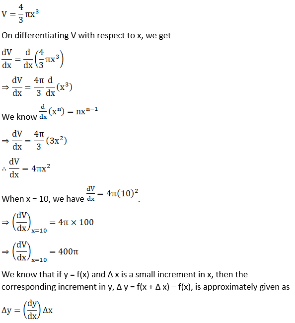 RD Sharma Solutions for Class 12 Maths Chapter 14 Differentials, Errors and Approximations Image 4