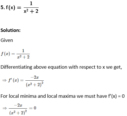 RD Sharma Solutions for Class 12 Maths Chapter 18 Maxima and Minima Image 1