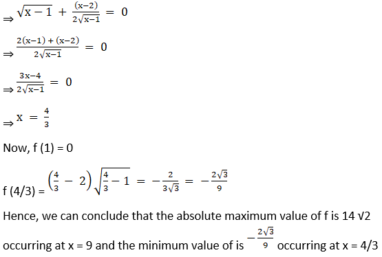 RD Sharma Solutions for Class 12 Maths Chapter 18 Maxima and Minima Image 13