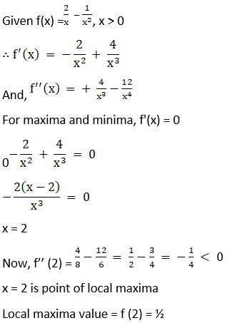 RD Sharma Solutions for Class 12 Maths Chapter 18 Maxima and Minima Image 3