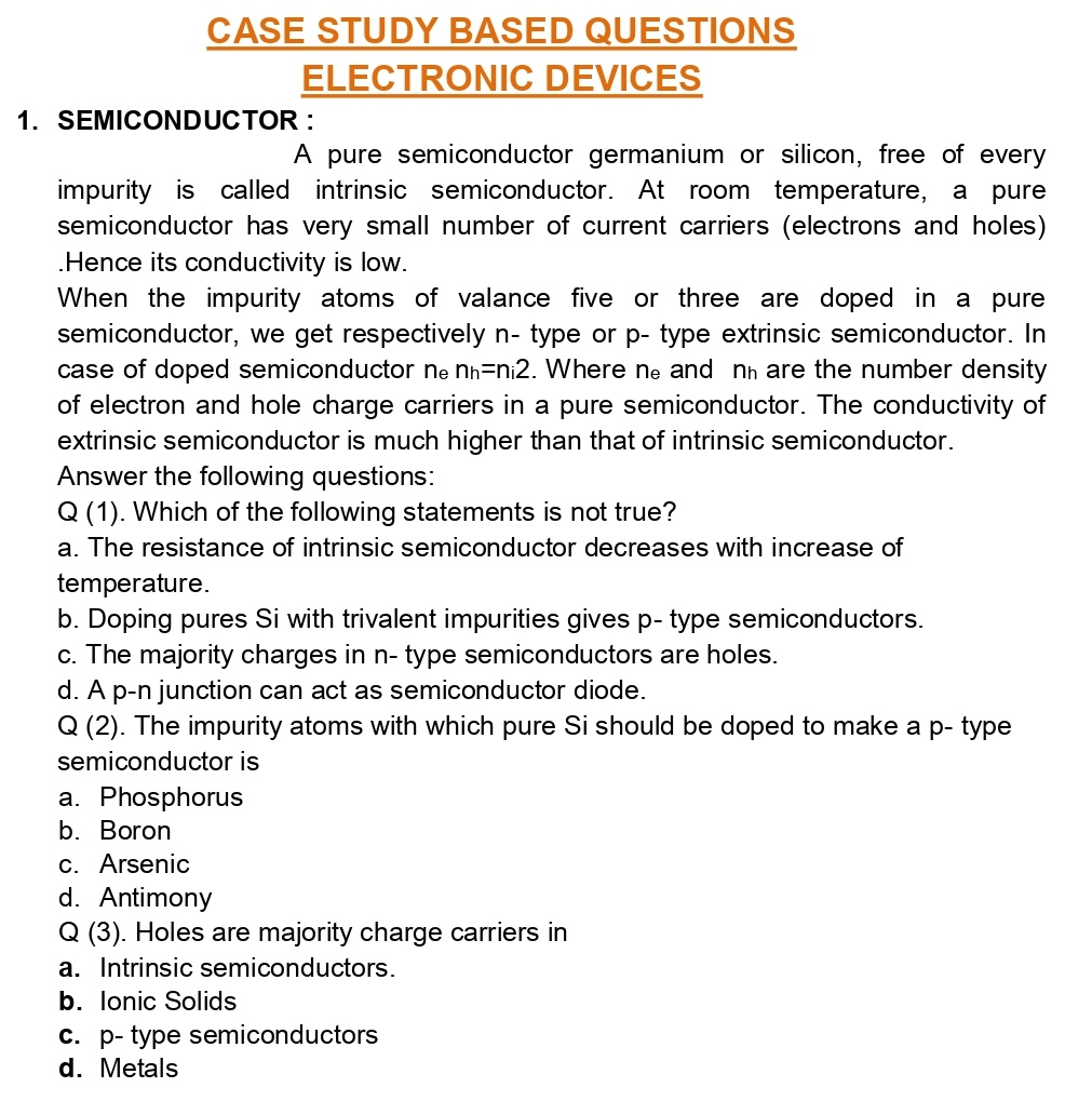 CBSE Class 12 Case Study