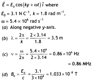 Class 12 Physics Important Questions Chapter 8 Electromagnetic Waves 14