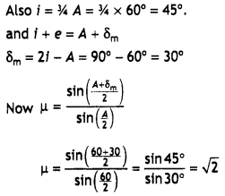 Class 12 Physics Important Questions Chapter 9 Ray Optics and Optical Instruments 123