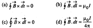 MCQ Questions for Class 12 Physics Chapter 4 Moving Charges and Magnetism with Answers